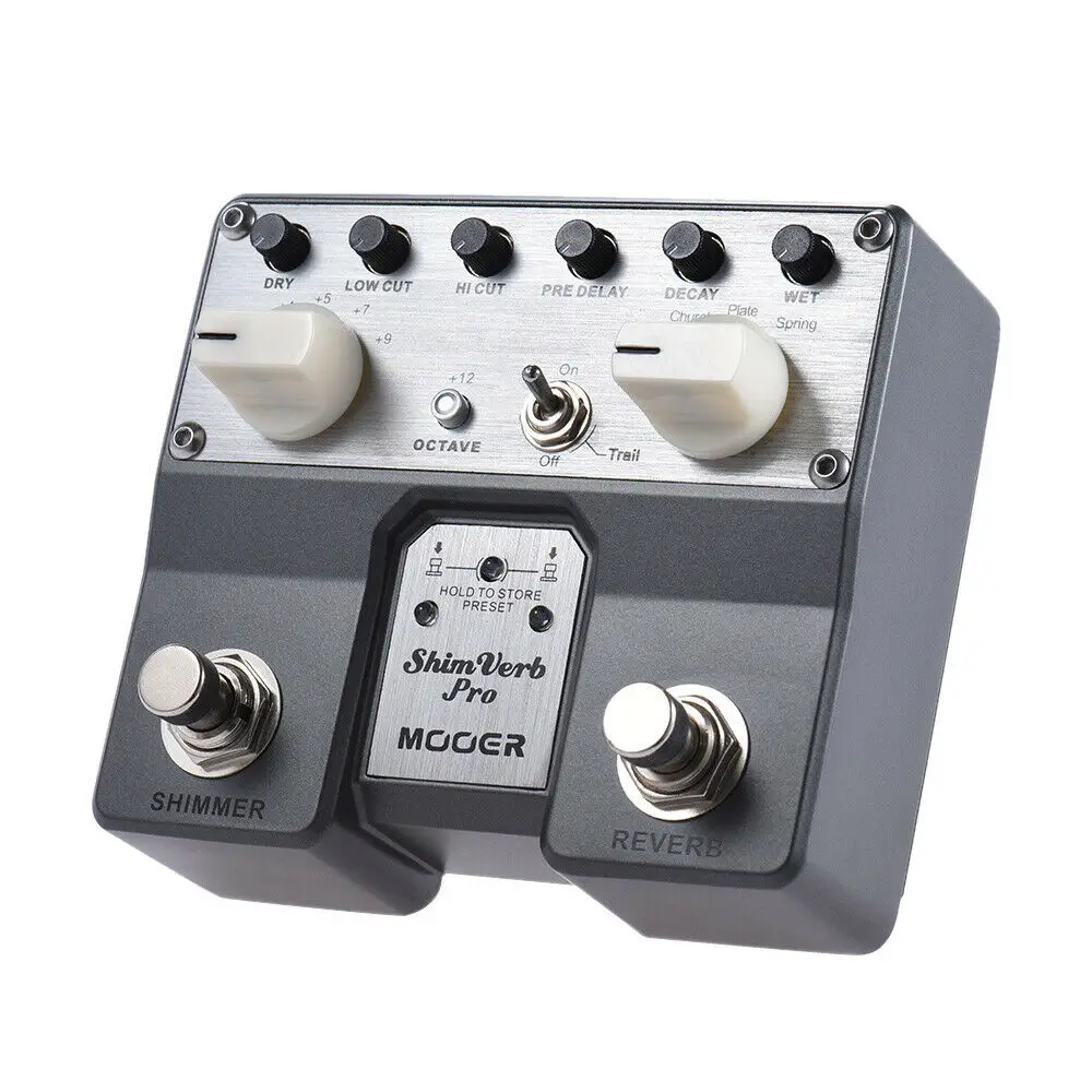 Mooer Pedal Mooer Guitar Accessories Electric Guitars Shimverb Pro Trv1 Digital Reverb Guitar Effect Pedal with Shimmer Effect