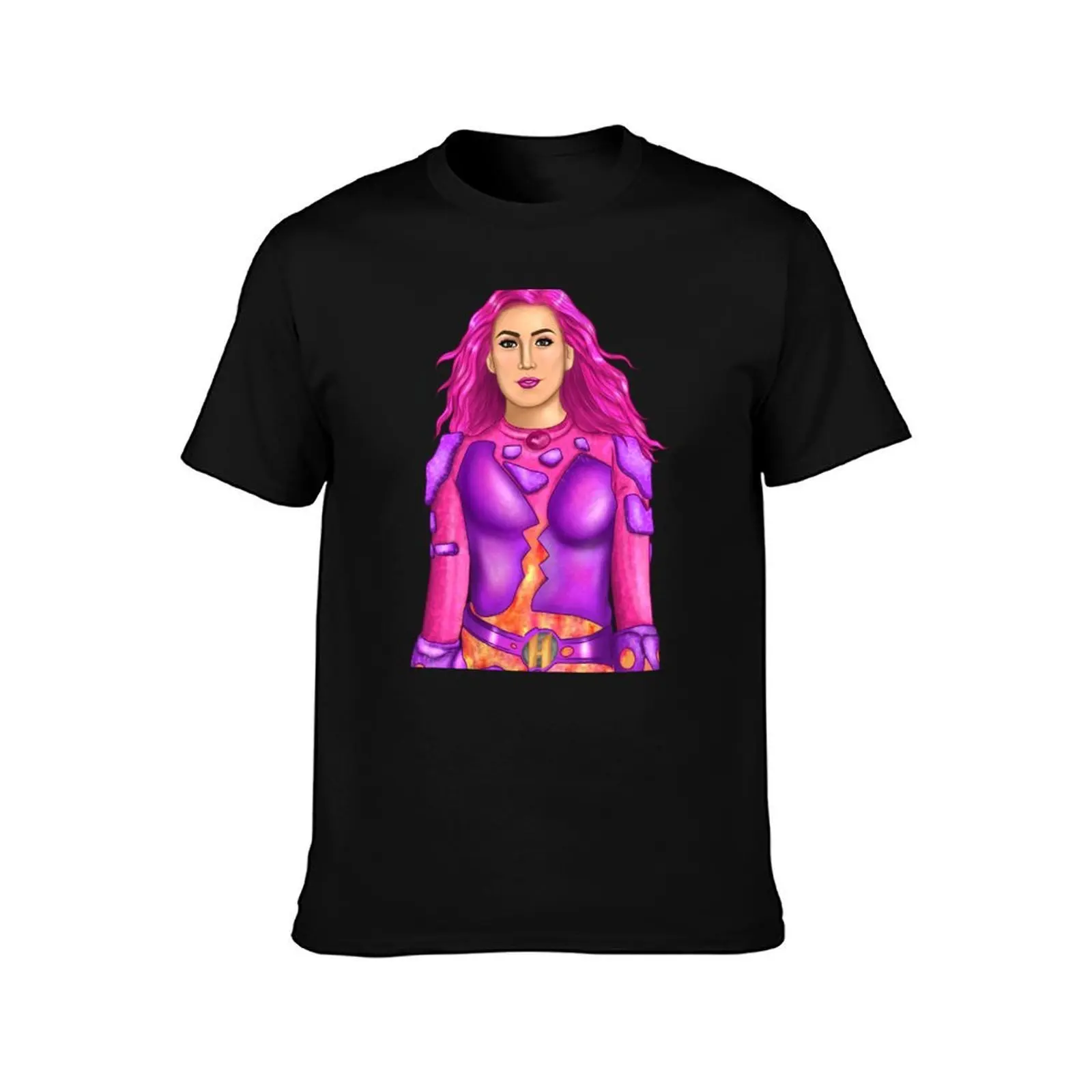 shark boy and lava Girldrawing WE CAN BE HEROES T-Shirt, Summer Casual Cotton Tee, Oversized Streetwear Tops, Unisex Men Women