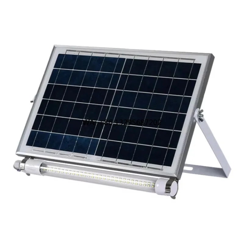 

Wall Mounted Stadium Tube Flood LED Solar Remote Control Light 3 Modes IP54 Rated 3-Year Warranty for Garden Yard Home
