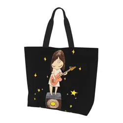 Nara Yoshitomo Guitar Girl Women Shoulder bag 40X50cm Tote bag Shopping handbag Convenient Travel Book Custom Logo