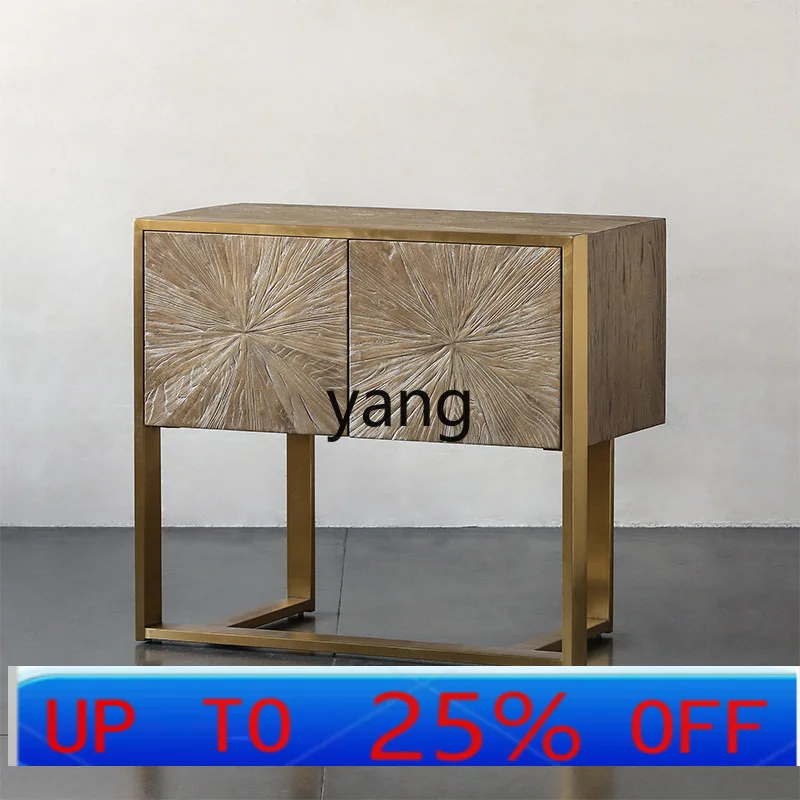 

LMM living room entrance cabinet Nordic locker simple light luxury all solid wood minimalist
