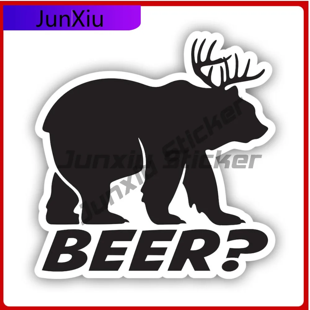 Bear Plus Deer Equals Beer Sticker Cute Window Waterproof Vinyl Decal For Letter Boxe Outdoor Fun Outdoor Outdoor Outdoor Fun