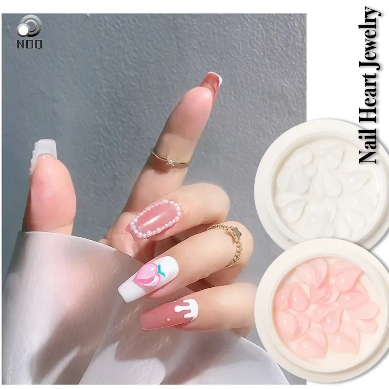 10PCS/case  Nail Art Peach Heart Rhinstone Candy Color Stones Flat Bottom Drill DIY Decoration Manicure Tips Accessory