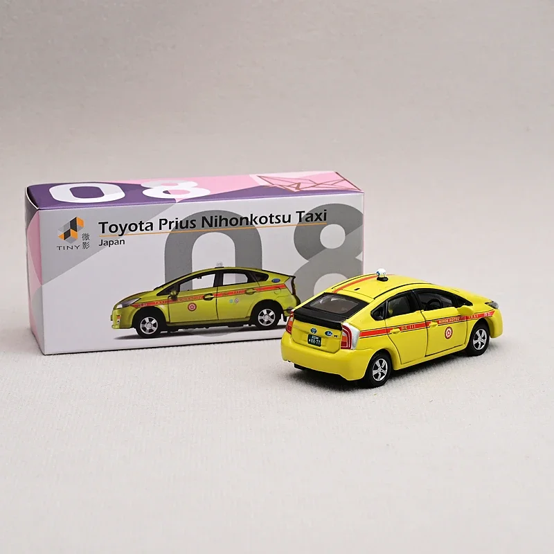 Mały model Toyota Prius Nihonkotsu Taxi ze stopu metalu, skala 1/64, zabawka, prezent