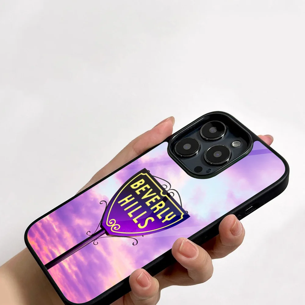 B-Beverly H-Hills Cop Axe F TV Cushion Phone Case For IPhone 11 12 13 14 15 16 Plus Pro Max Mirror Acrylic PC TPU Cover