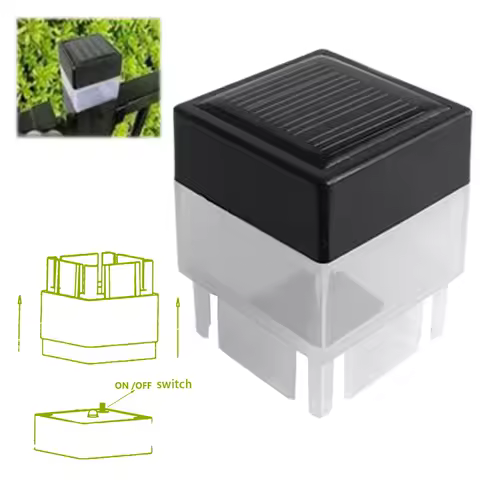 Solar Post Light Modern Fence Deck Lamp Auto On/Off Outdoor Pillar Light Mailbox Lantern for Landscape Lighting