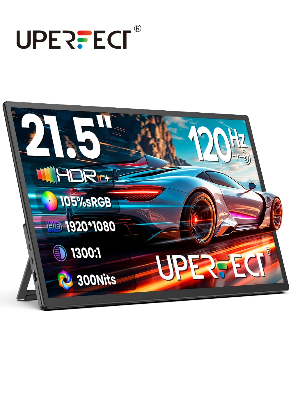 

Портативный монитор UPERFECT 21,5 дюйма, 120 Гц, IPS-экран 16:9 с Type-c Mini HDMI, второй дисплей для MAC/ноутбука/ПК/Xbox/PS5/Switch