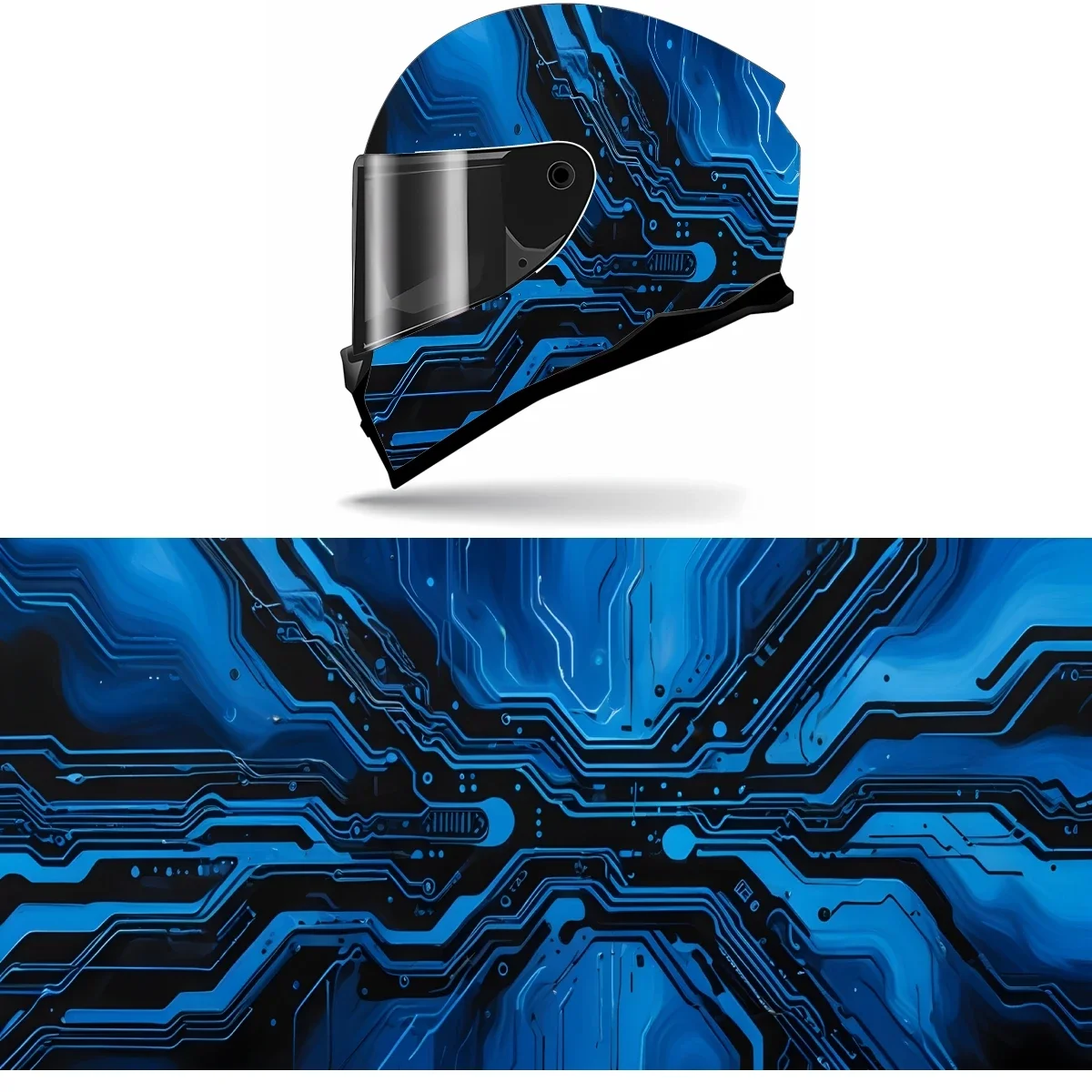 

Vintage Bokeh Cloudy Wave Full Helmet Wrap Sticker Motorcycle Helmet Racing Graphic Decal Vinyl Wrap Helmet Decor Sticker