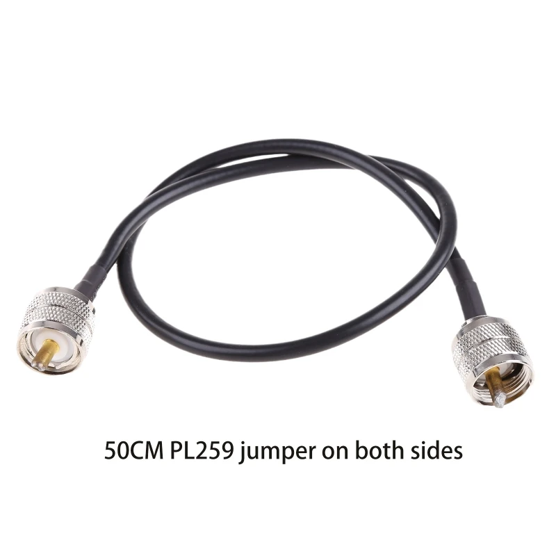 High-Power Digital Coax Cable UHF Male PL-259 to UHF Male Jumper Cable Low Loss 50 ohm Coaxial Cable Easy to Use