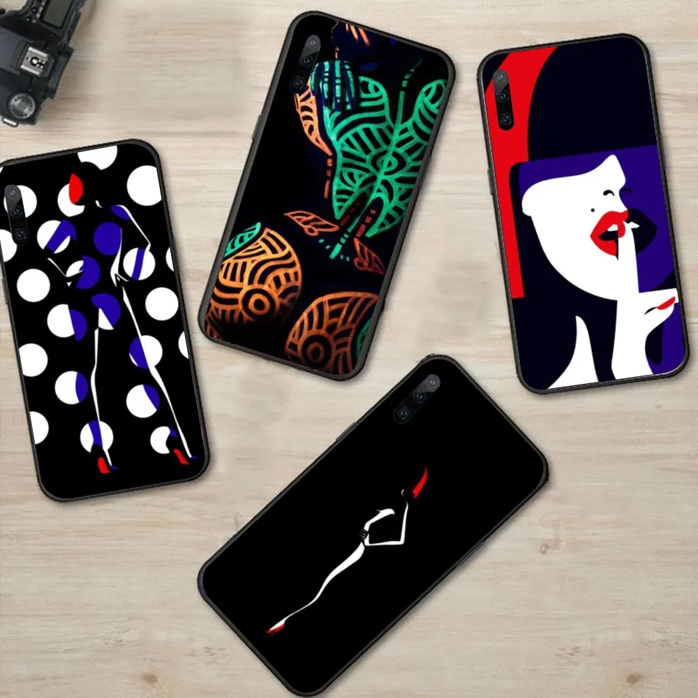 Crazy Horse Fashion Mobile Phone Case for Huawei P50 P40 P30 Pro Lite P Smart 2021 2019 Magic 3 Black Soft Phone Cover Funda