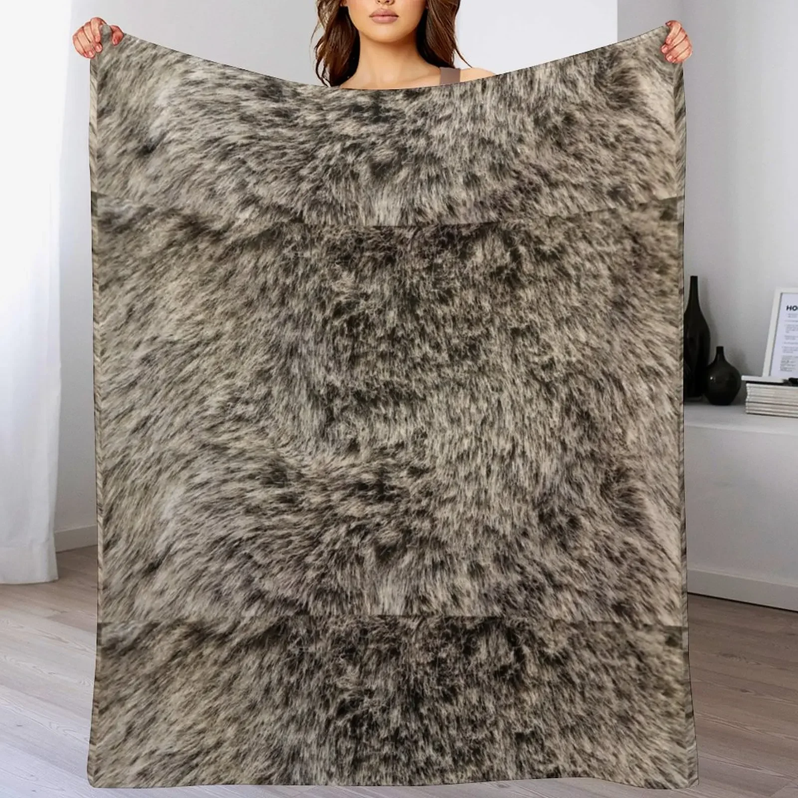 

Faux Fur Texture Throw Blanket Plaid Heavy Moving Large Blankets