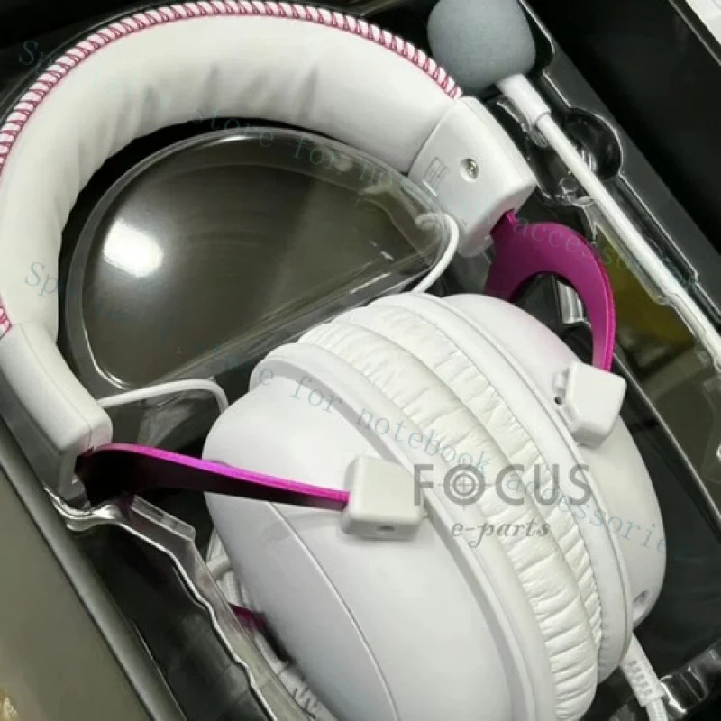 A++ Brand New Genuine  for HyperX Hurricane Cloud2 Headset Pink and White Gaming Headset.