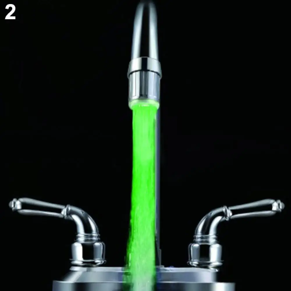 Creative Fashion Basin Faucet Colorful Glow Shower Temperature Sensor LED Light Water Faucet Tap