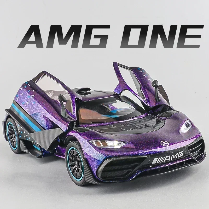 

1:24 MercedesAMG ONE Super Racing Alloy Diecast Car Model Sound & Light Collectibles Hobby Aldult Birthday Gifts For Boys