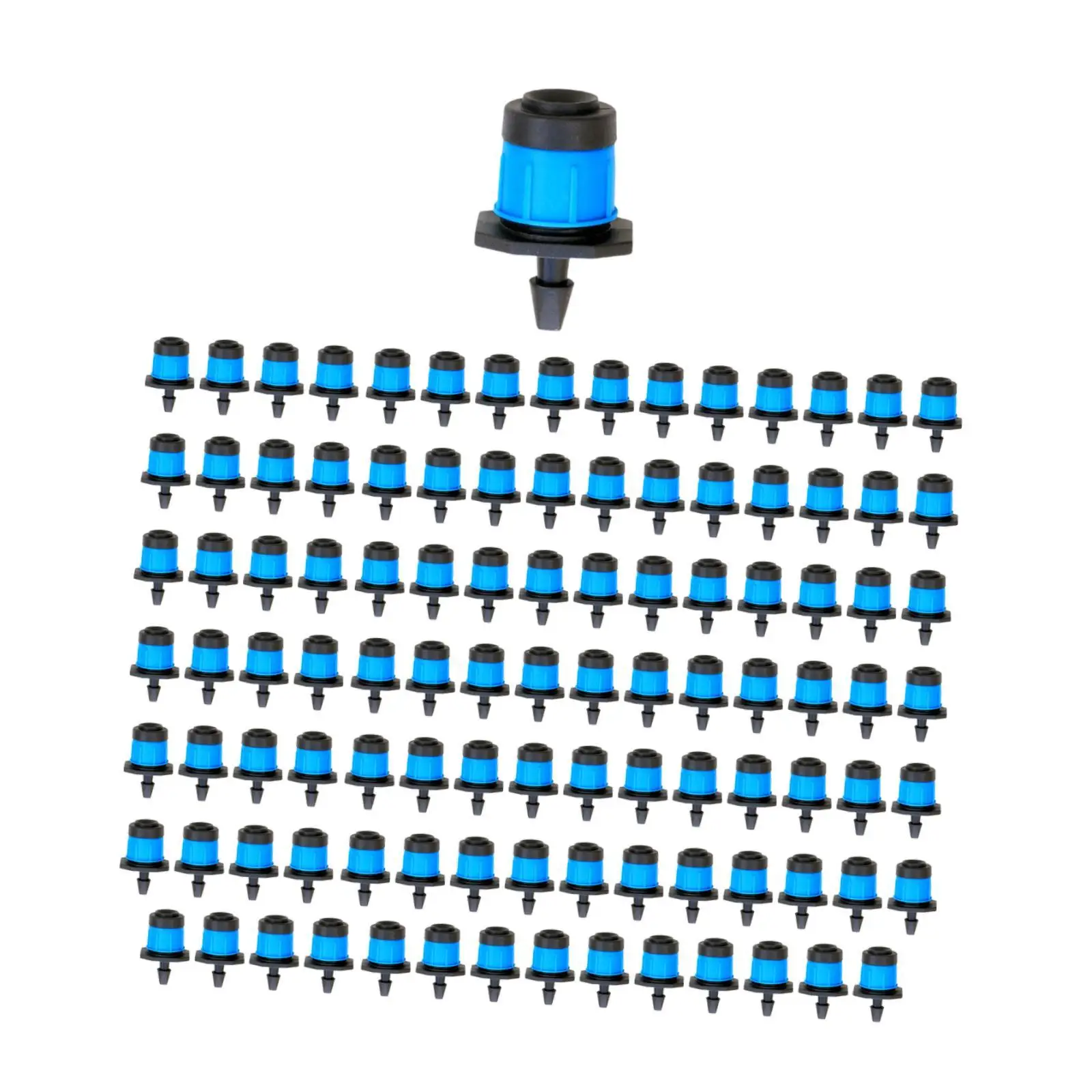 100 Pieces Adjustable Irrigation Drippers Accessories Supplies Sprinkler Drip Emitters for Plants Flower Beds Yard Pots Outdoor