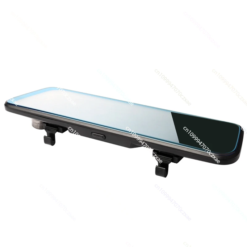 10 بوصة عدسة مزدوجة سيارة تدفق مرآة الرؤية الخلفية لوحة القيادة كام كاميرا DVR تسجيل تلقائي مسجل فيديو مع كاميرا الرؤية الخلفية #4