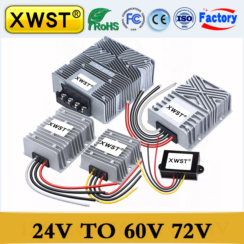 

24V to 60V 72v Boost DC DC Converter 18~35V to 60V72V Voltage Regulators Waterproof Transformer Car Power Supply Module CE RoHS