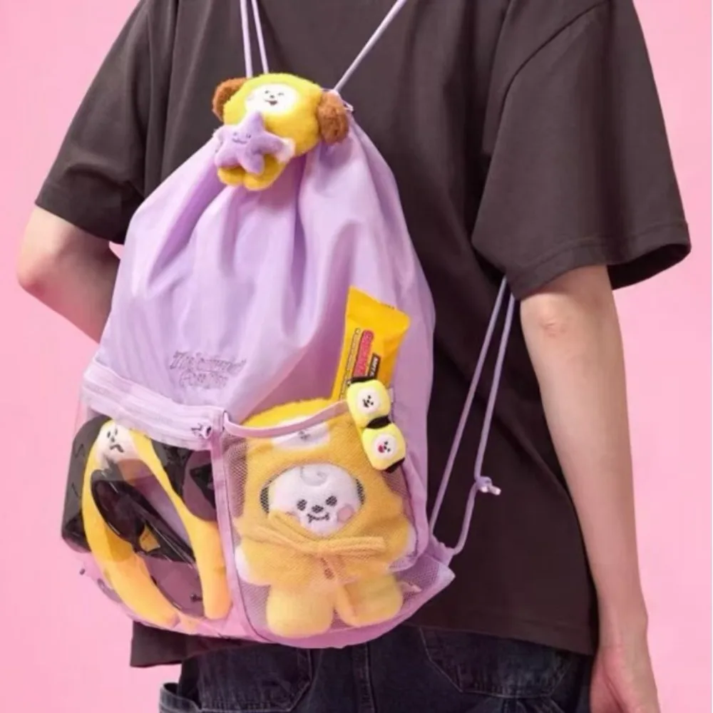 2026 KPOP bt21 Travel Series plush doll keychain bag hanger pendant cute girl doll decoration gift fan group purchase gift - view 5