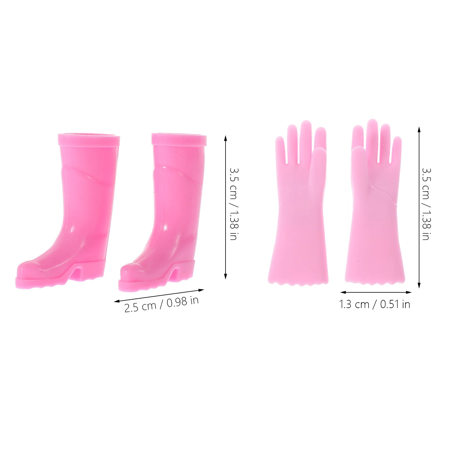 Mini Rain Boots Gloves Finger Shoes Cake Topper Rainshoes Model Micro Christmas Miniature House and