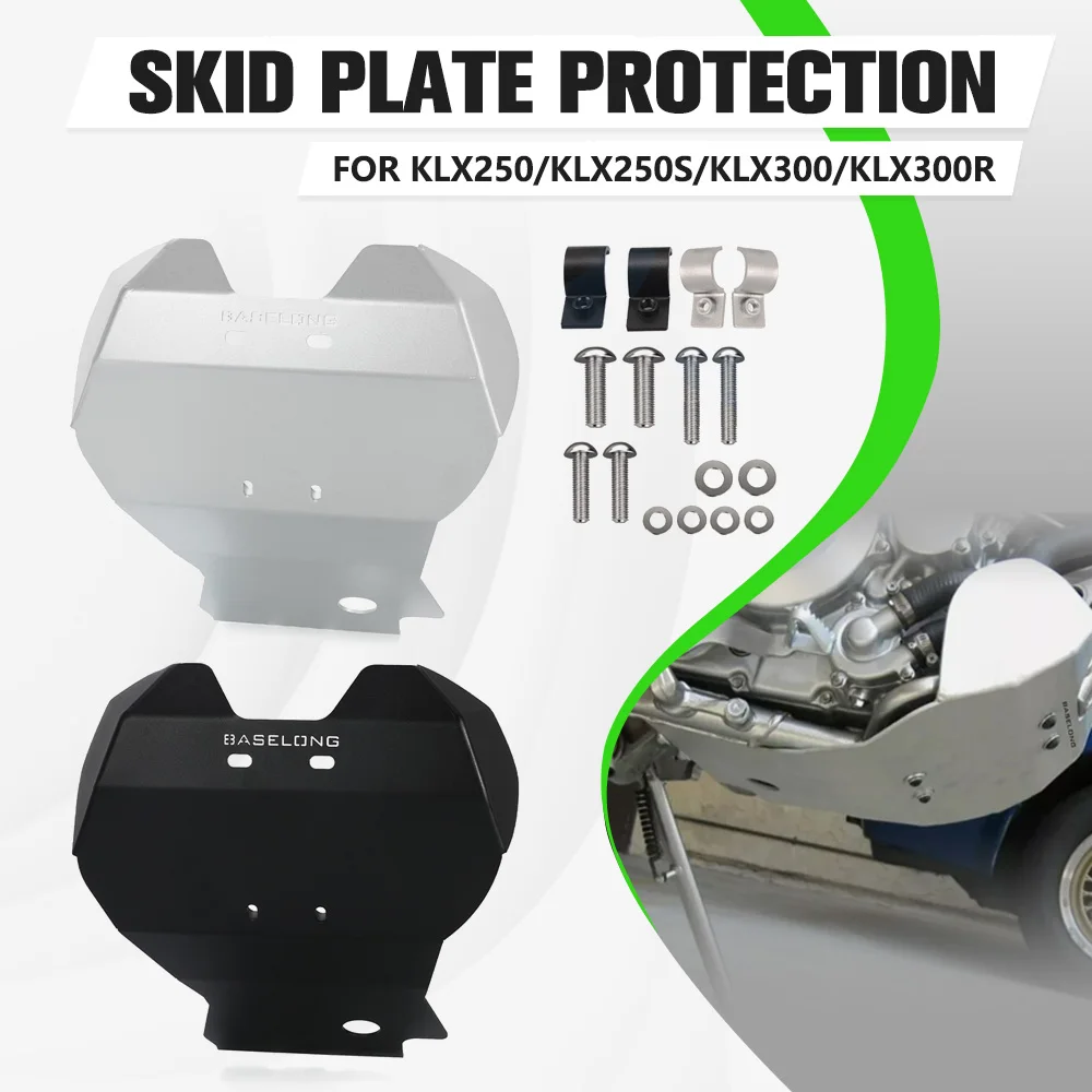 

FOR Kawasaki KLX250/KLX250S 2006-2024 Engine Chassis Guard Protection Cover Protection Electric Motocross Skid Plate Pan Fender