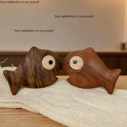 Solid Wood Fish Bottle Opener Fridge Magnet, Creative Beer Opener & Refrigerator Decor Ornament