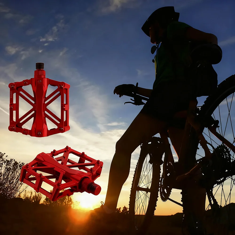 

Premium MTB Pedals 9/16" Cr-Mo Axle - MTB Bicycle Pedals Aluminum Alloy with Roller Bearing, 400g Bike Pedals , MTB Accessories