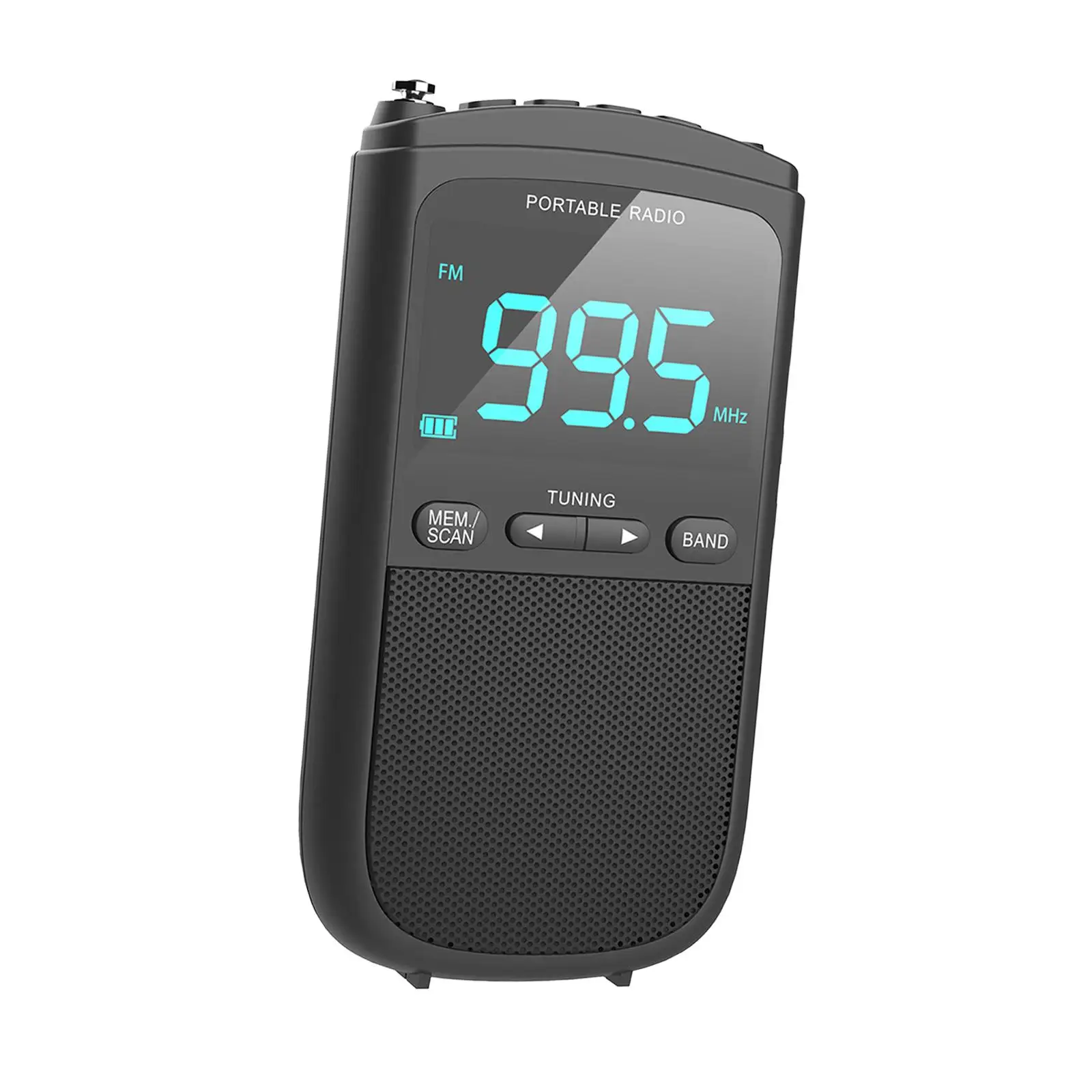 Portable AM FM Radio 900mAh Battery with Excellent Reception Personal Radio Alarm Clock Radio for Home Office Gym Camping Adults