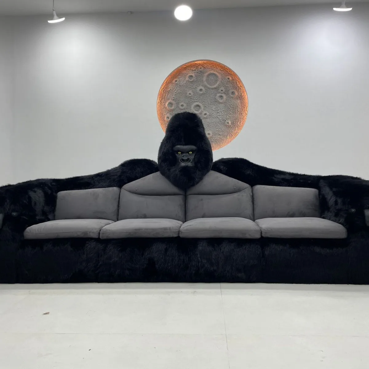 Gorilla divano soggiorno mobili bidimensionale diamante divano camera da letto letto dimensioni creative appartamento in pelle