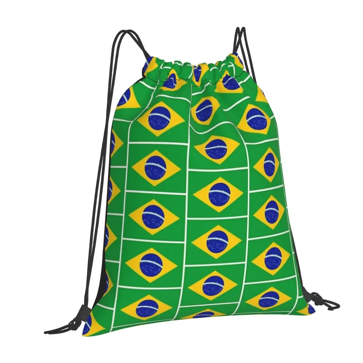 Brazil National Flag Backpacks Multi-function Drawstring Bags Sports Bag Book Bags for Man Woman Students