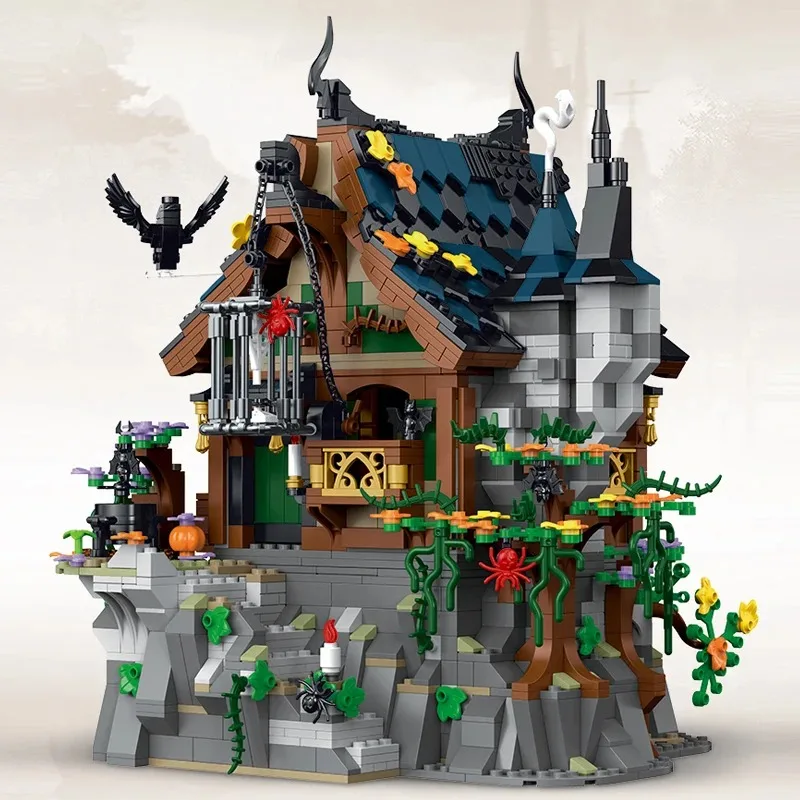 

Creative Expert Modular Buildings MOC XMORK 033011 MEDIEVAL The Witch House Model 1964Pcs Building Blocks Brick Puzzle Toys