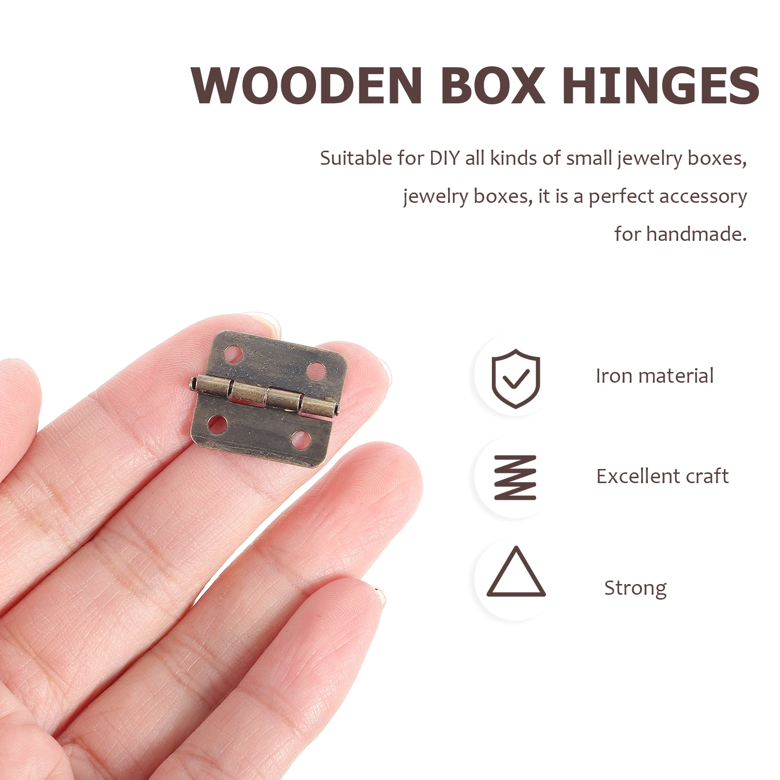 

50 set Case Small Household Bin Hinge Hinges For Wooden Versatile Box Hinge Box Diy Chest Hardware Craft Drawer Hinges