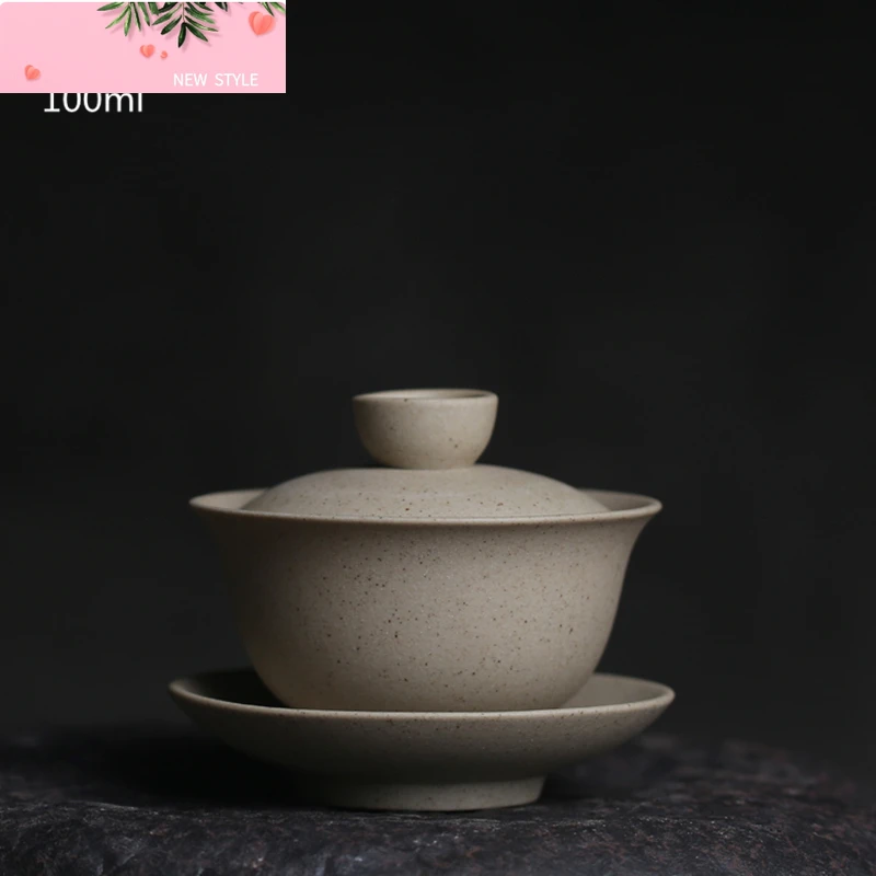 

Mini 100ml Gaiwan For Tea Solid Pottery Tureen With Lid Teaware Travel Kung Fu Tea Set Chinese Cup Bowls Chawan