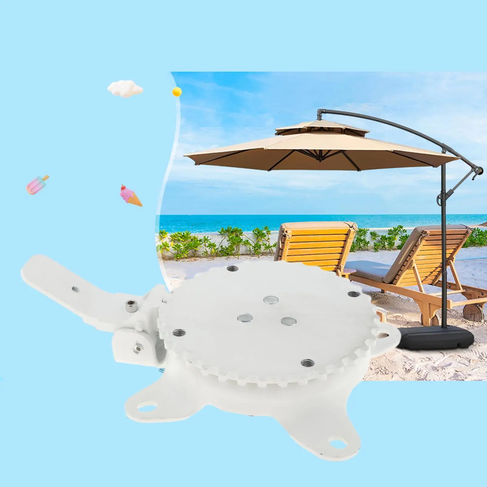 

Patio Umbrella Rotating Base Outdoor Umbrella Stand for Travel Yard Garden