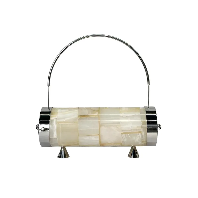 

Modern light luxury medieval decoration charging touch three-color adjustment natural jade desk lamp