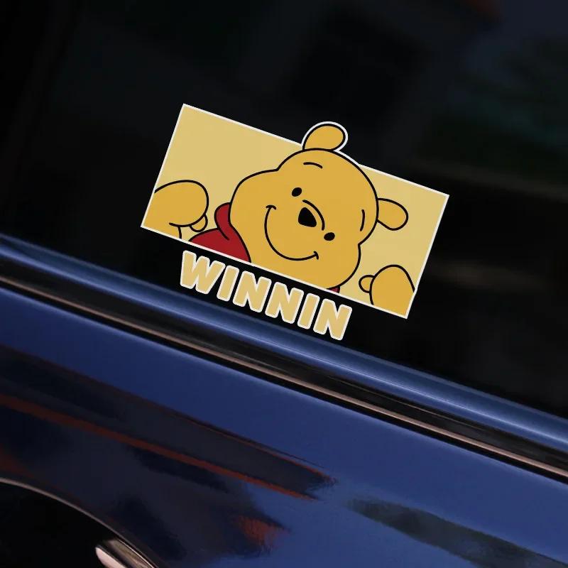 

Disney Winnie Cartoon Car Sticker Waterproof Vinyl Car Decal Kawaii Car Decoration Winnie Tigger Mickey for Vehicle SUV Window