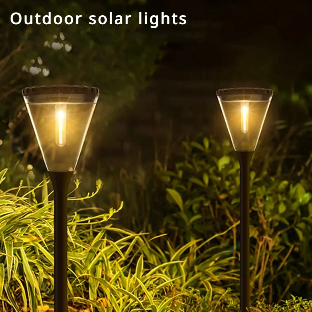 

Super Bright Solar Lawn Street Light Warm Light Adjustable High Pile Waterproof Garden Night Light Built in 2200mA Battery