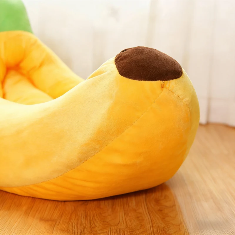 Haustierbett in Bananenform, weiches, warmes Nest, zum Schlafen, für alle Jahreszeiten geeignet, speziell für Katzen und Hunde, Haustiergeschenk – Detail 8