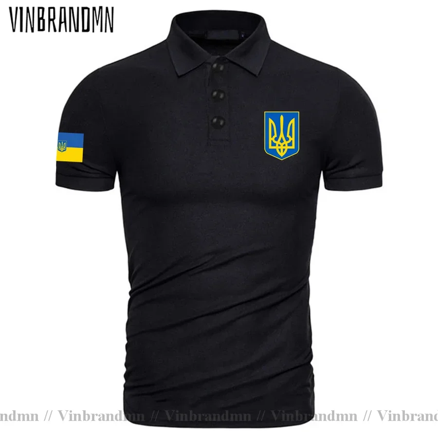 Ukraine Logo Ukrainian Polo Shirt Coat of Arms UA Brand Print for Country 2022 Nation Team Flag UKR Ukrayina Emblem Polo Shirts