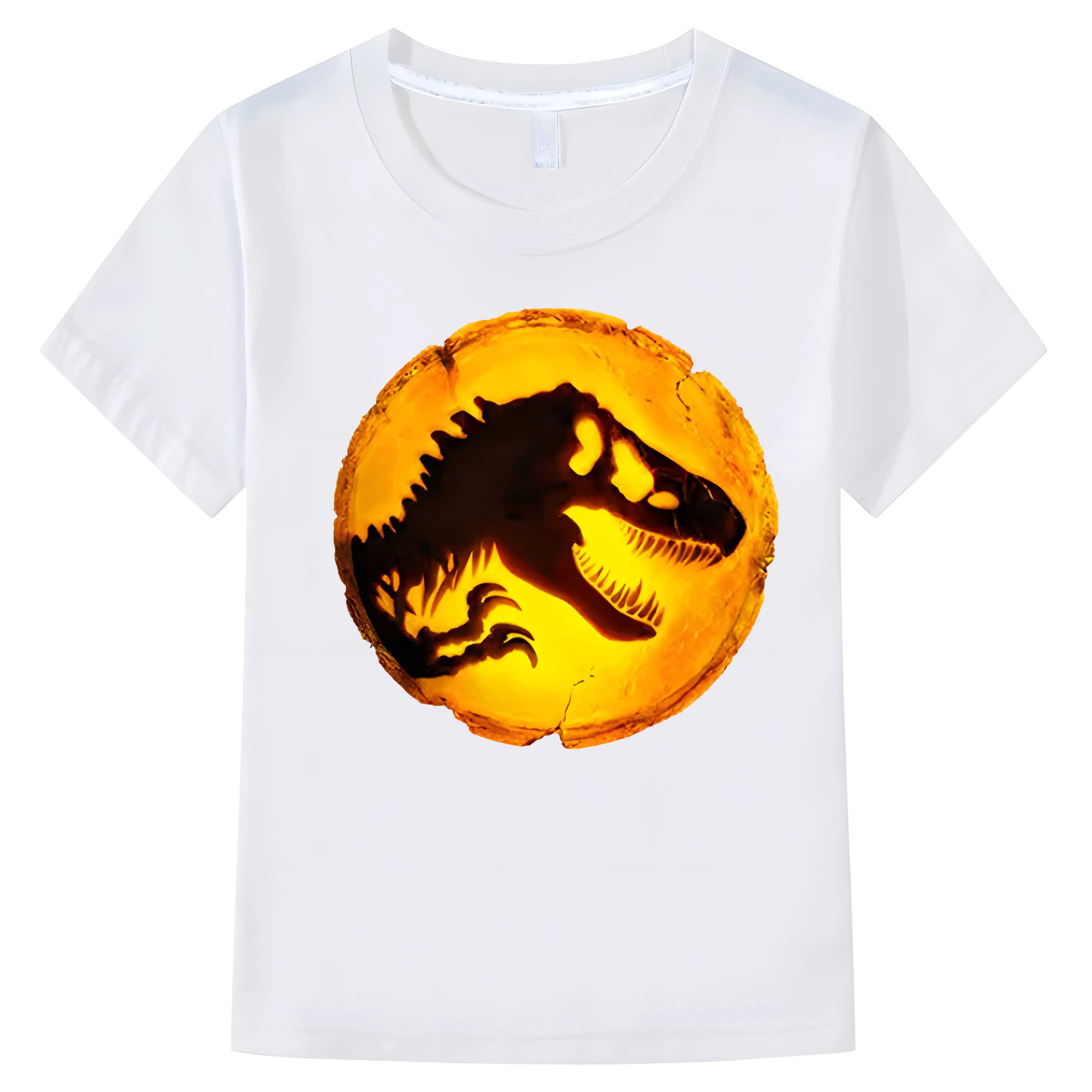 Children's Tshirt Jurassic World Dominion Printing Summer 100% Cotton Boy Girl T-shirt Children Casual Fashion Tees Tops