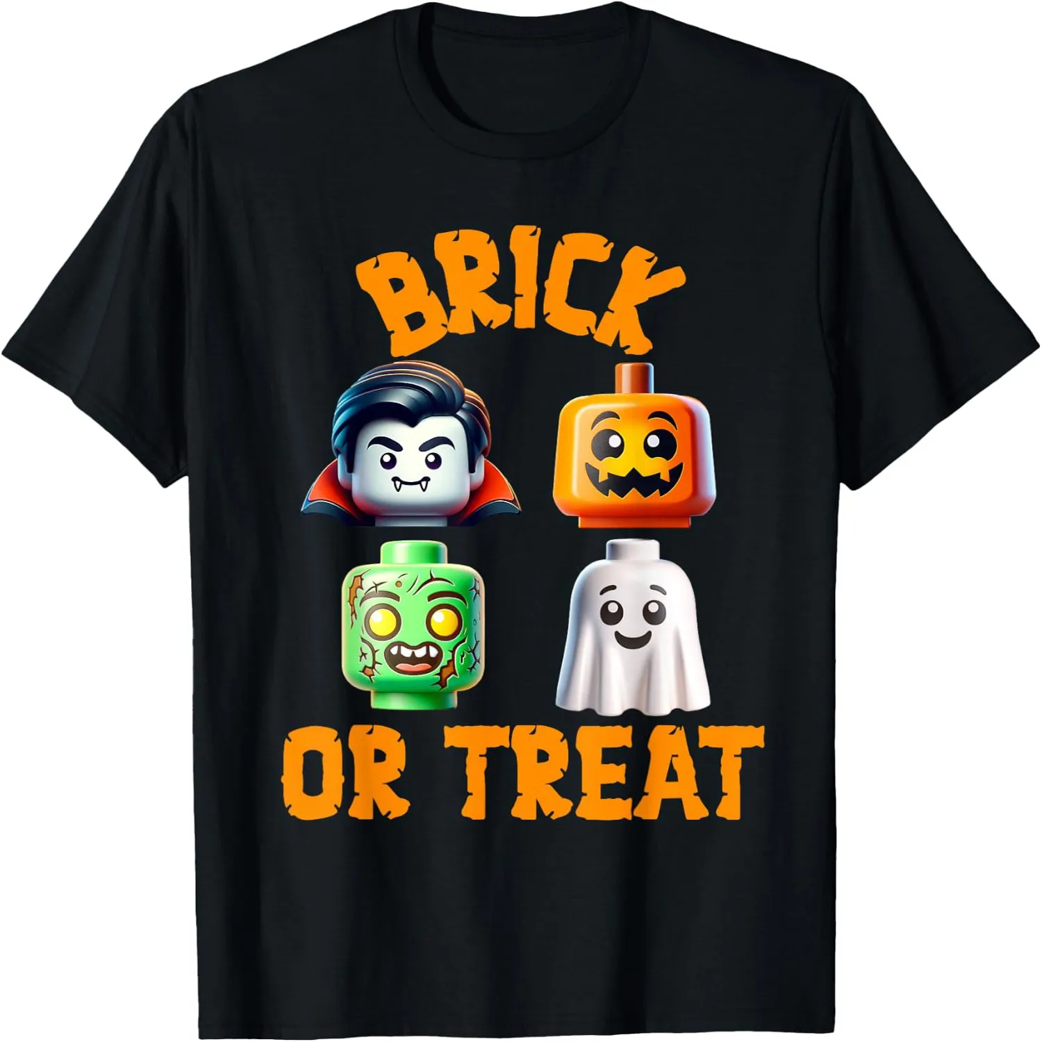 Building Bricks Halloween Costume Brick or Treat Monsters T-Shirt Birthday t-shirt, graphic tee