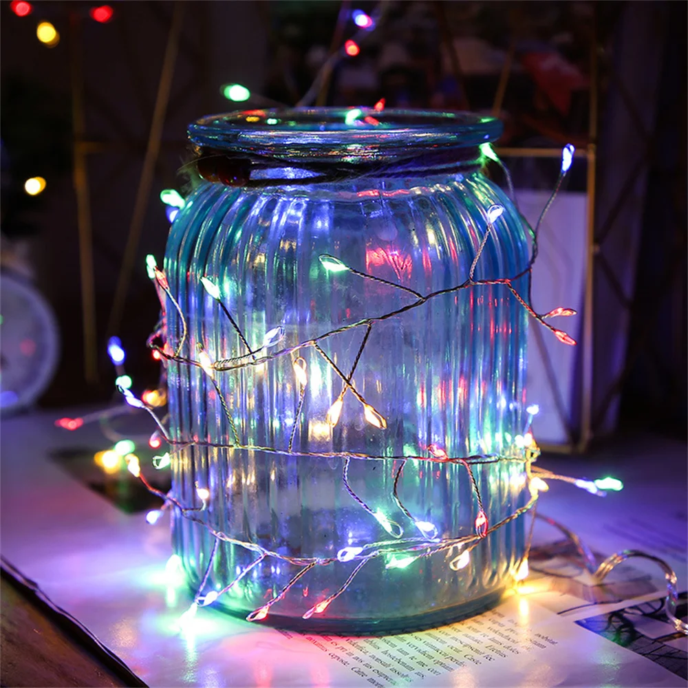 Firecracker Light LED String 2M 200LEDs With 12V Adapter Outdoor Garland Fairy Lights For Holiday Party Wedding Decortion