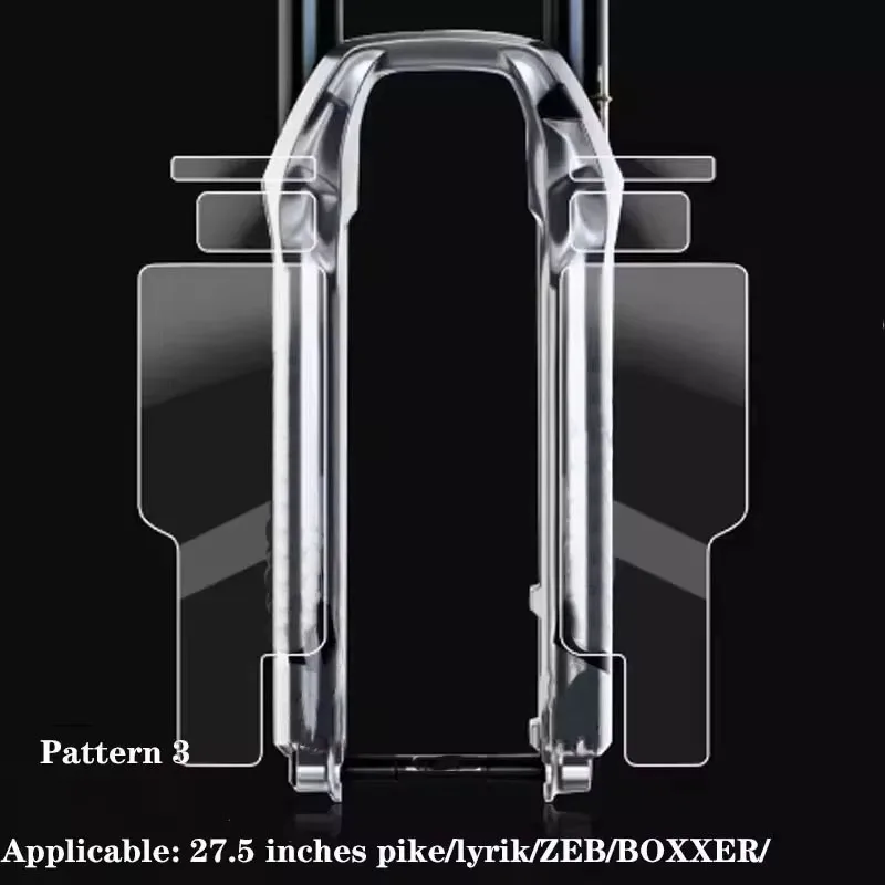 2 Sets Of MTB Front Fork Bicycle Frame Protective Film Scratch Resistant Waterproof Clear Rhino Skin Sticker Bike Accessories