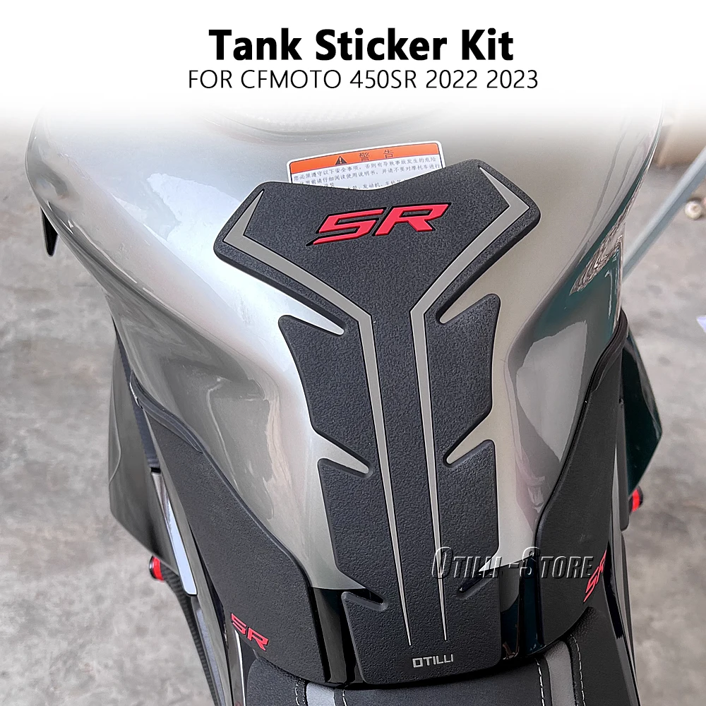 Motorcycle Accessories Tank Pad Sticker Gas Fuel Protector Decal With Logo For CFMOTO 450 SR 450SR 450sr 450Sr 2022 2023