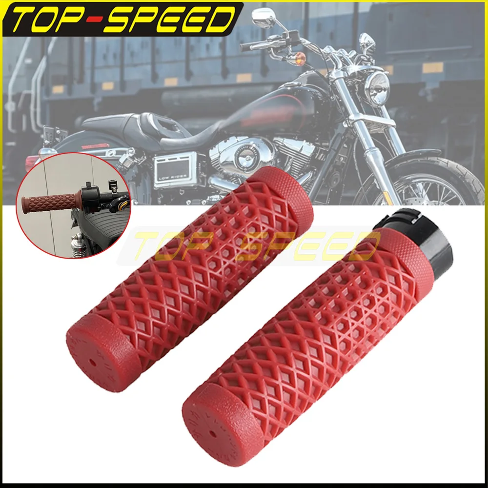 1 Inch Hand Grips 8 Colors Motorcycle 25mm 28mm Handlebar Throttle Grip For Harley Touring Road King Sportster Softail Dyna VRSC