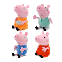 30CM Peppa Pig Plush Stuffed Doll Genuine Pig Mom And Dad Model Children's Toys Cartoon Anime Figure George Kids Birthday Gifts