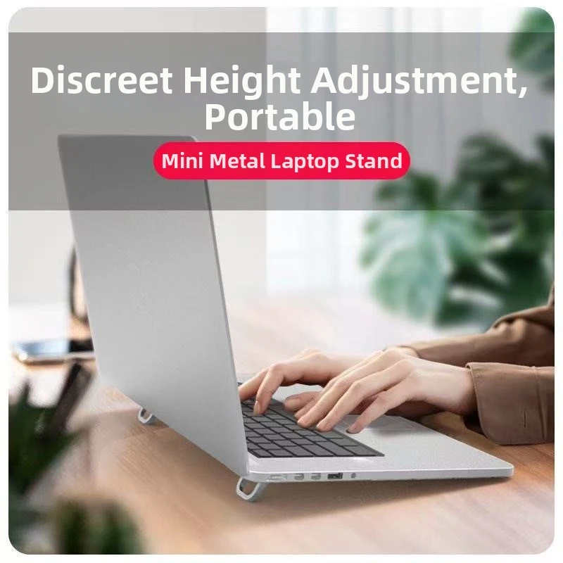 Mini Portable Invisible Laptop Stand & Riser, Foldable Cooling Base