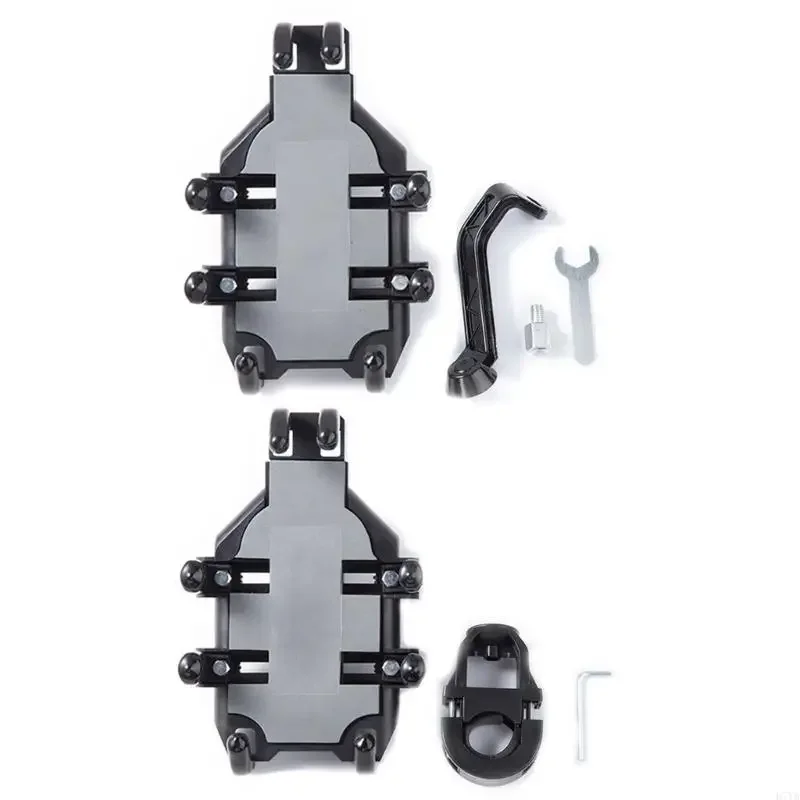 

360° Rotating Motorcycle Phone Cradle Stand for Easy Installation on Rear View Mirrors City Streets Use Smooth Safe Ride X37F