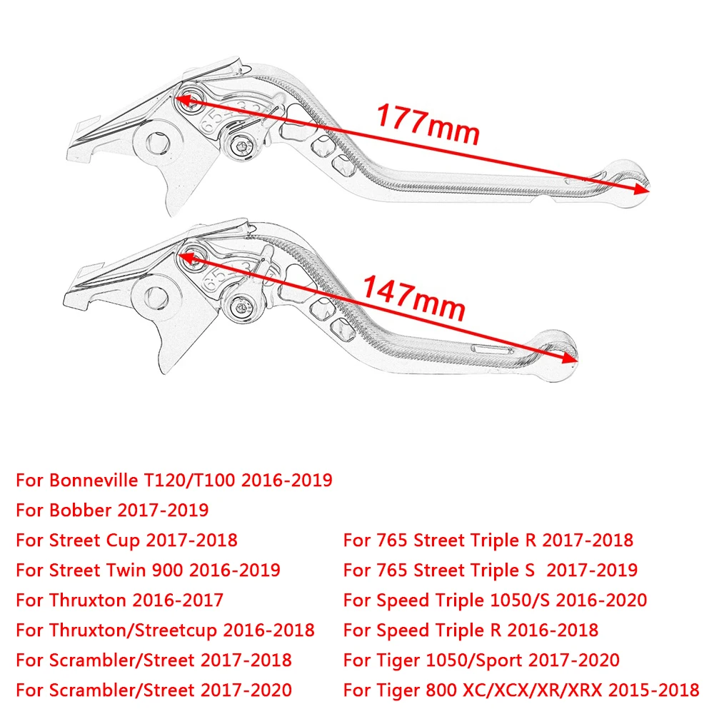 For 17-20 Triumph Tiger 1050/Sport Motorcycle Brake Clutch Levers for Triumph Thruxton Streetcup 16-18 Street Twin 900 2016-2019