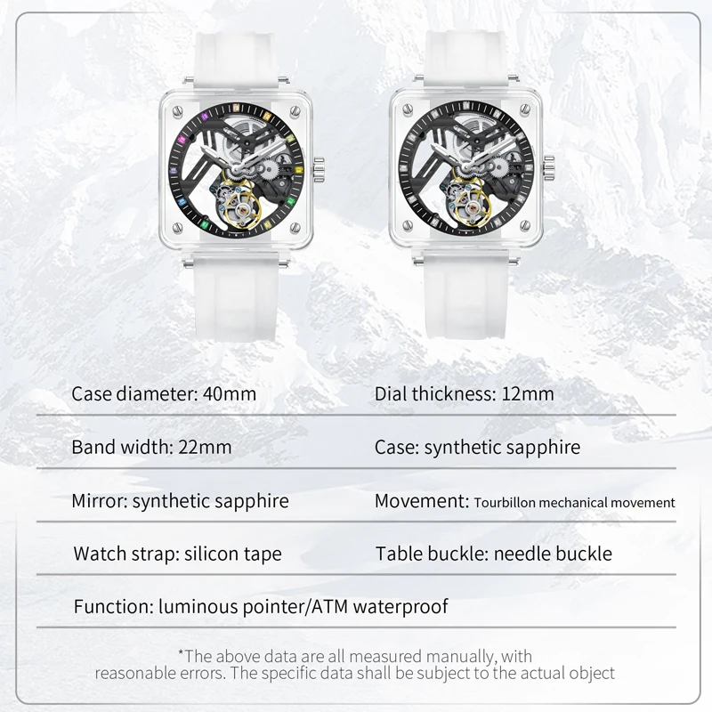 2025 NEW PINDU Design Hollow transparent Mechanical watch Men Tourbillon movement sapphire glass automatic mechanical watch Men