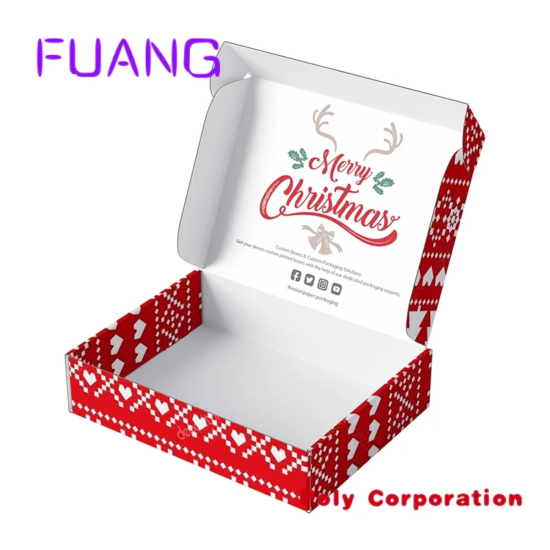 Custom  Hot Selling Custom Gift Corrugated Christmas Packaging Boxes For Lash Packagingpacking box for small business